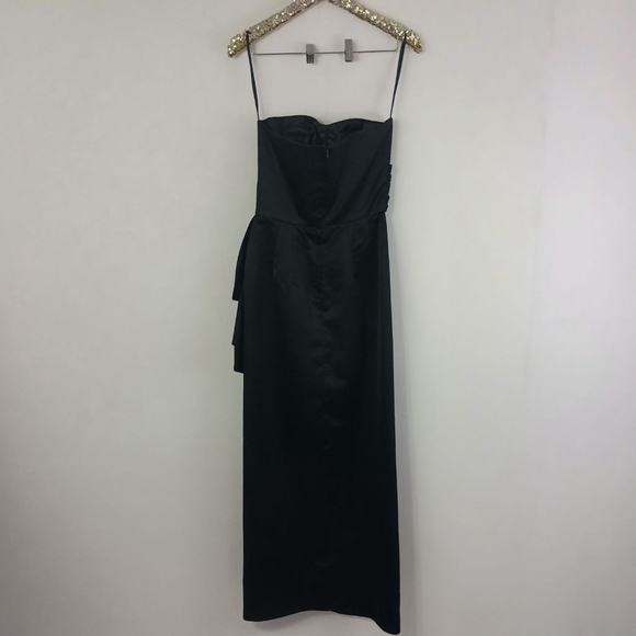 Vintage 80s Victor Costa Womens Black Formal Maxi Dress size 10 Elegant - Picture 6 of 11